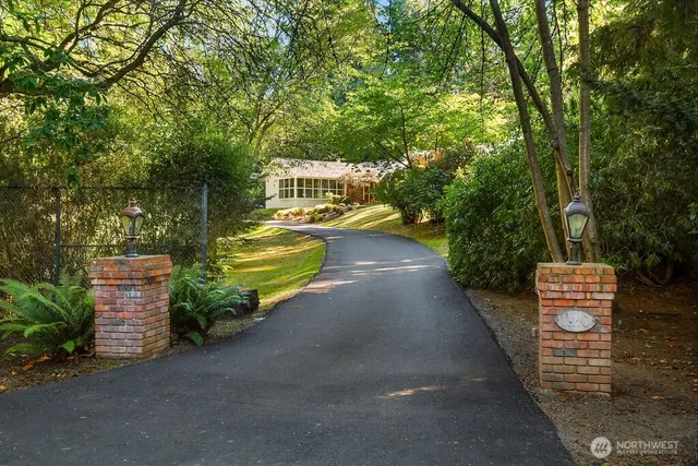 a view of a street with a trees
