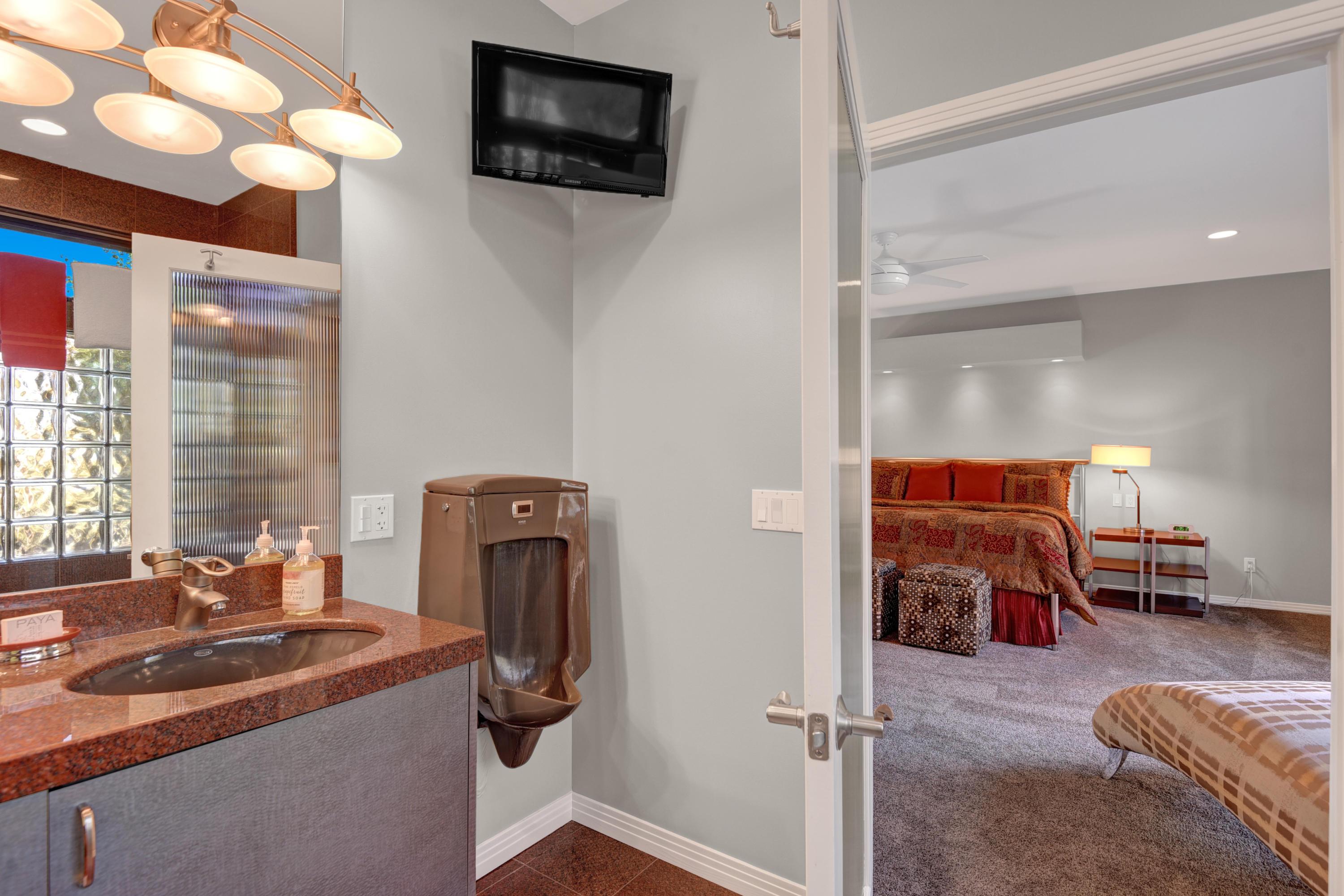 73543 Juniper Street Palm Desert, CA 92260 - Photo 29 of 44 a view of a livingroom with workspace and a window
