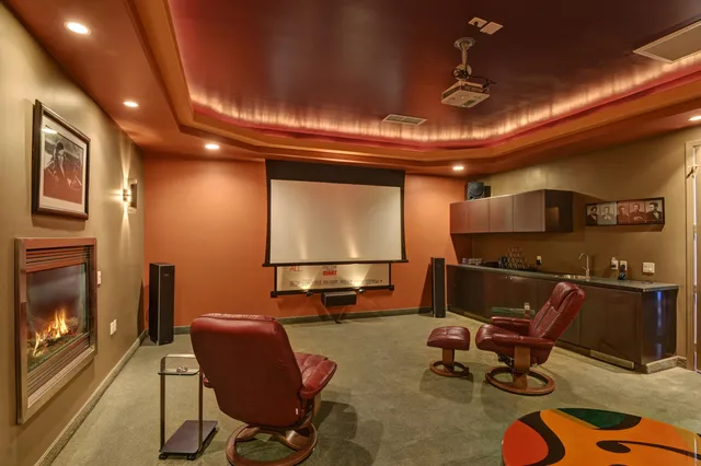 a room with furniture