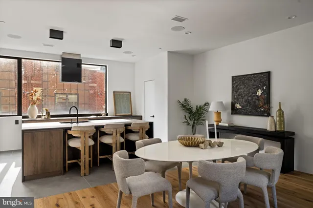 a room with furniture and a potted plant