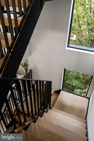 a living room with a large window