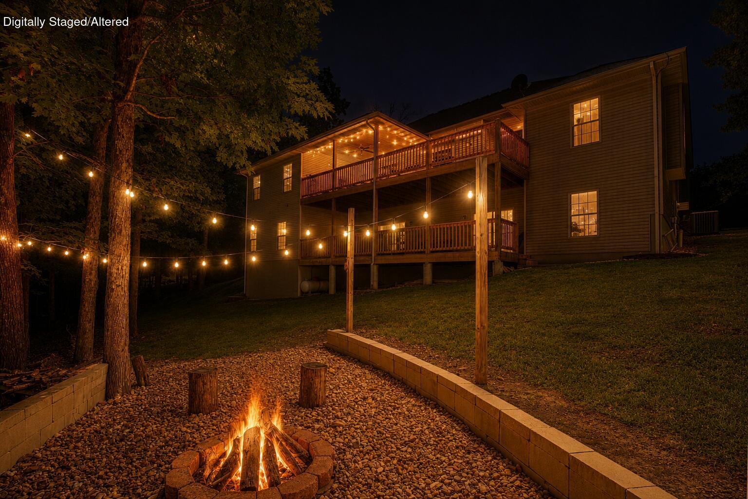 245 North Ridge Place Branson, MO 65616 - Photo 11 of 46 Night time shot of backyard