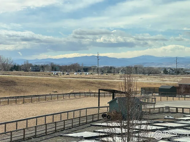 a view of a lake with a city