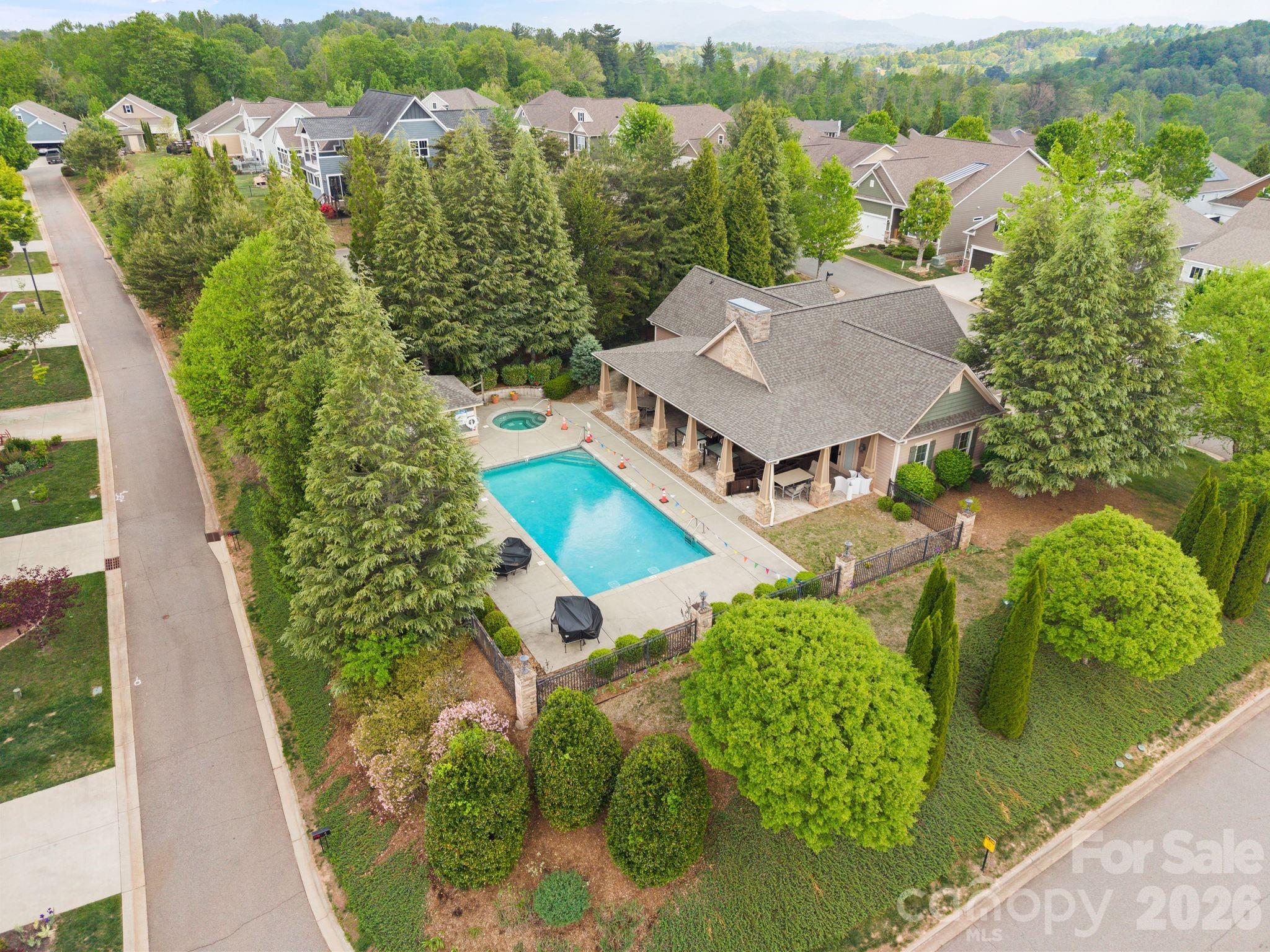 14 Rose Creek Road Leicester, NC 28748 - Photo 41 of 42 an aerial view of a house with yard