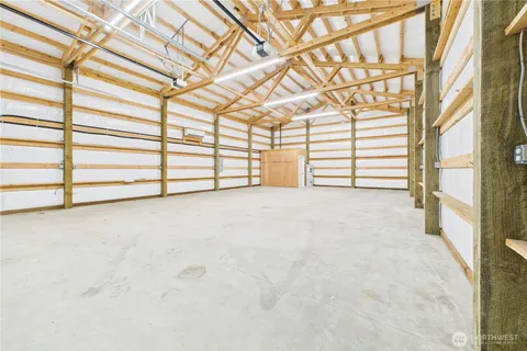 a view of a room with garage
