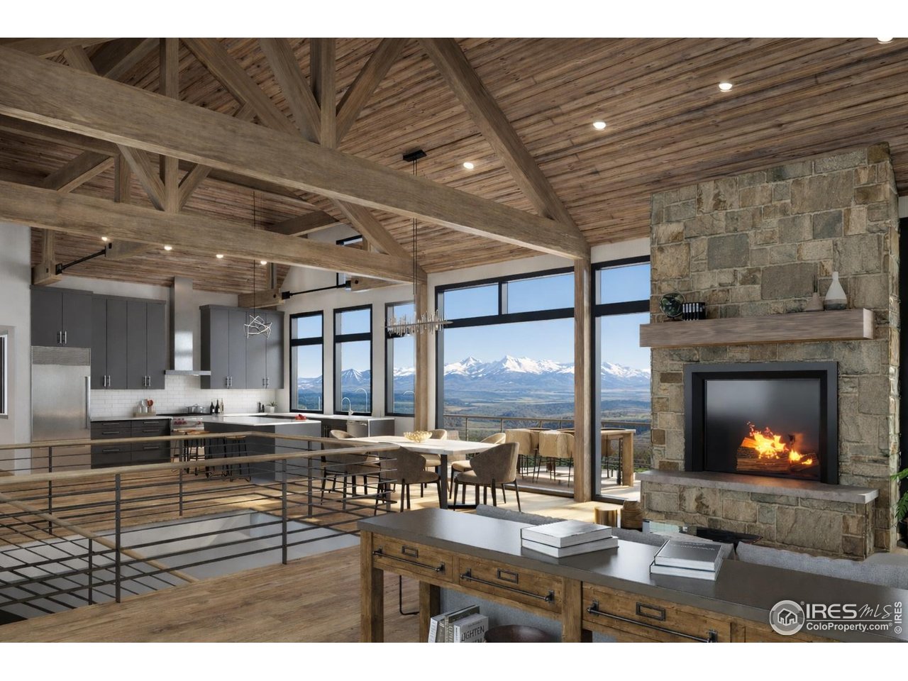 25 Ridge View Road Nederland, CO 80466 - Photo 2 of 8 a living room with furniture and a fireplace