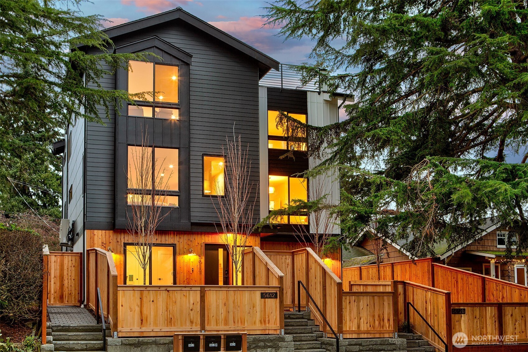 front view of a house with a street