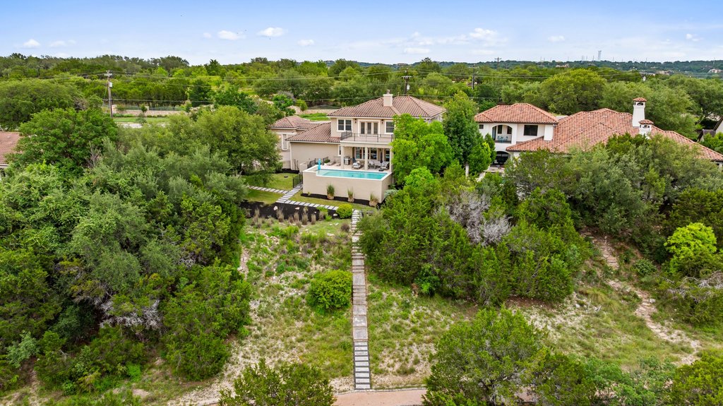 701 Hurst Creek Road Lakeway, TX 78734 - Photo 31 of 37 Areial view showing steps leading down from the property to the path that take allow you to walk to the day dock