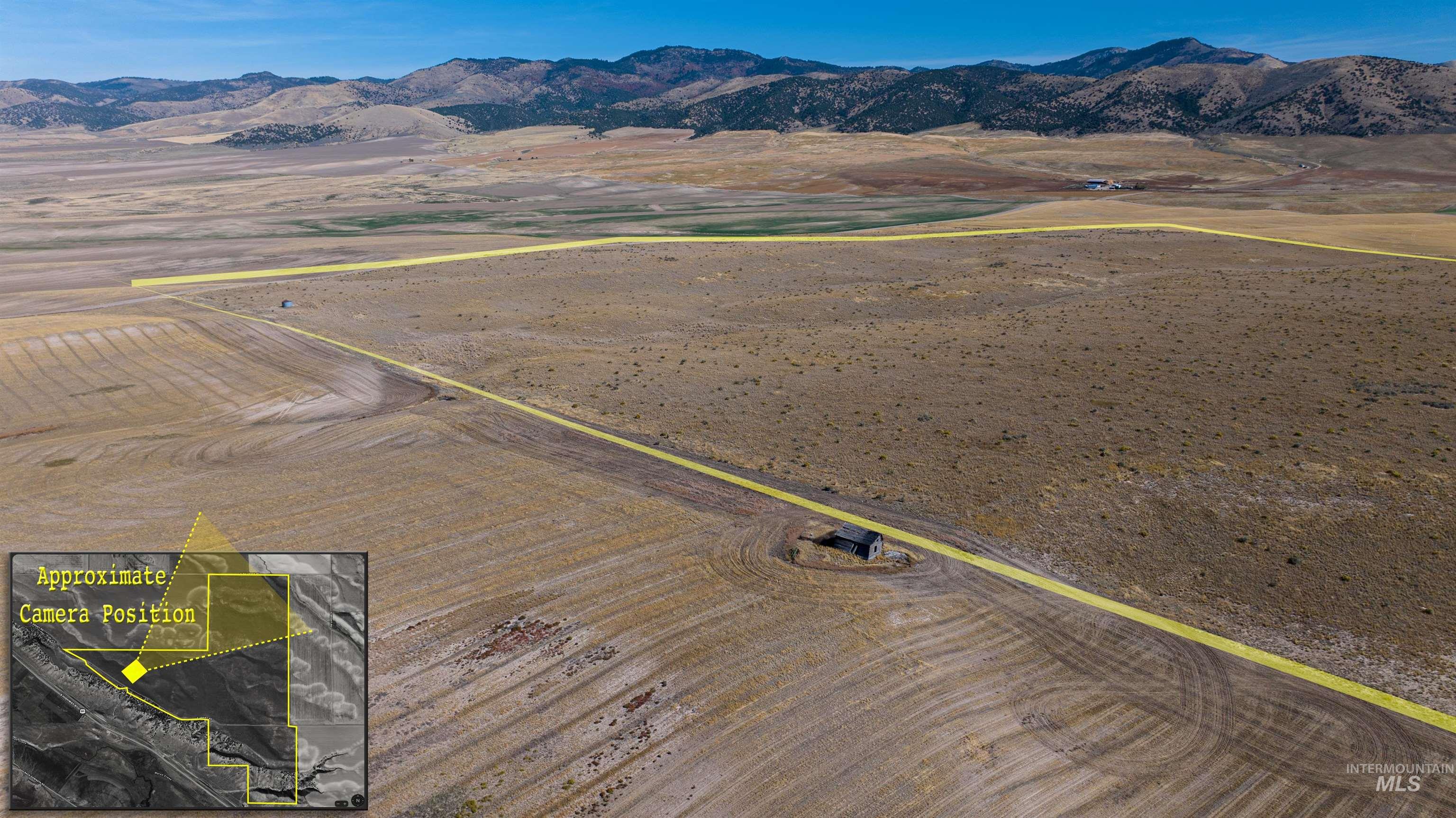 Tbd Southeast Salveson Road Downey, ID 83234 - Photo 11 of 18 View of rural area featuring a mountain backdrop and property boundaries highlighted