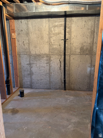 798 South 600 East Payson, UT 84651 - Photo 27 of 31 Unfinished basement space featuring concrete block walls and a concrete floor