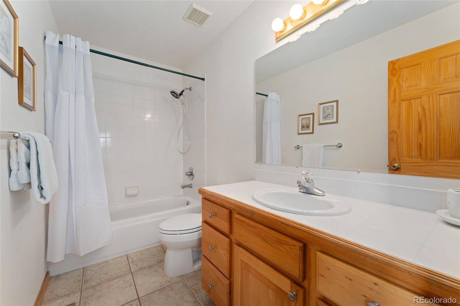 660 Coyote Circle Black Hawk, CO 80422 - Photo 26 of 46 a bathroom with a sink a toilet and shower