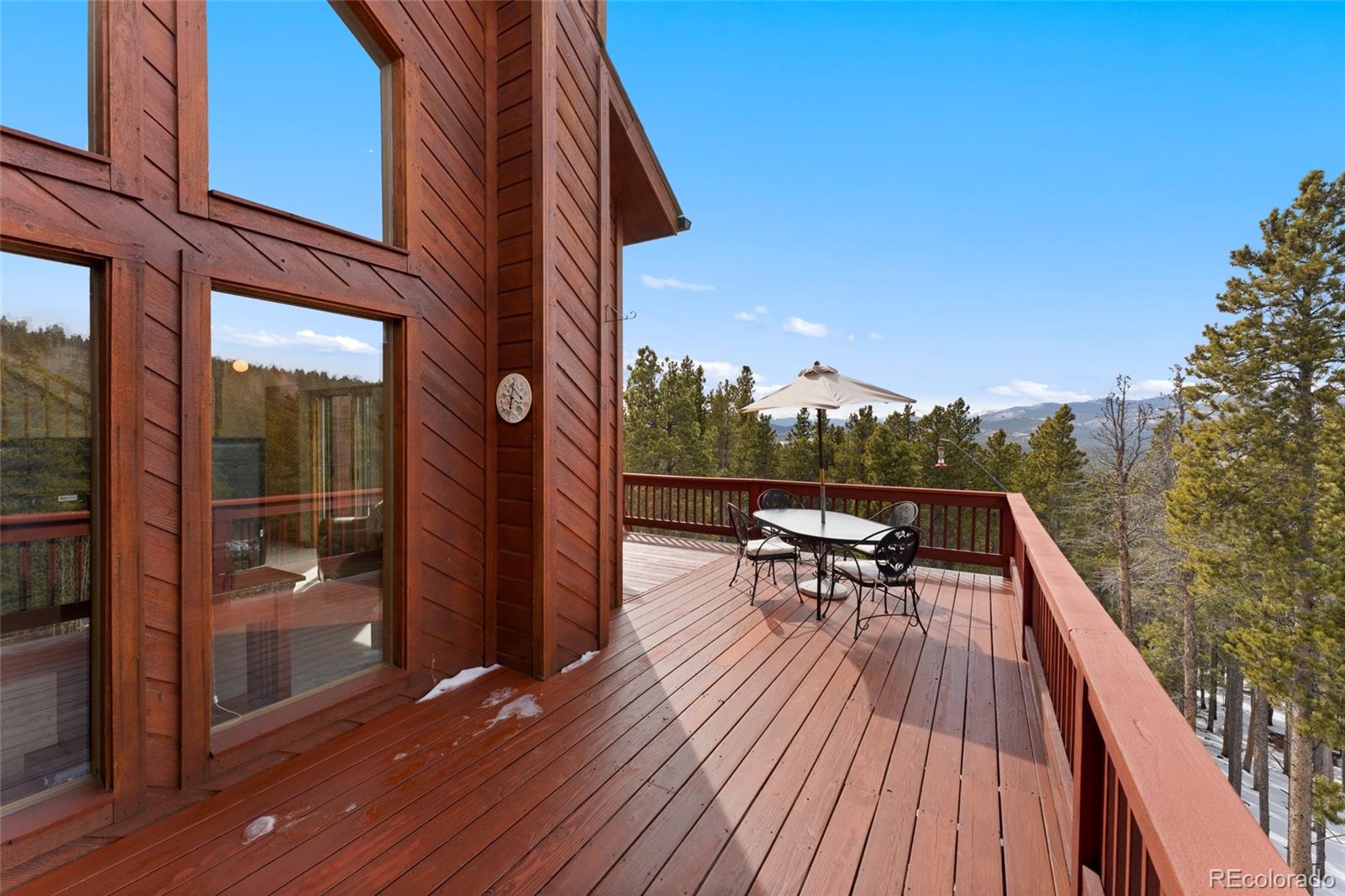 660 Coyote Circle Black Hawk, CO 80422 - Photo 32 of 46 a view of balcony with chairs and wooden fence