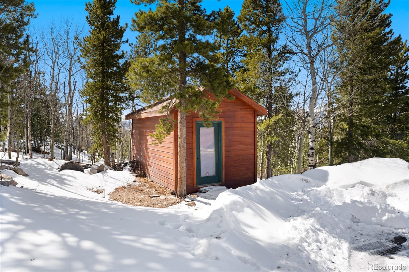660 Coyote Circle Black Hawk, CO 80422 - Photo 36 of 46 a front view of a house with a yard covered in snow