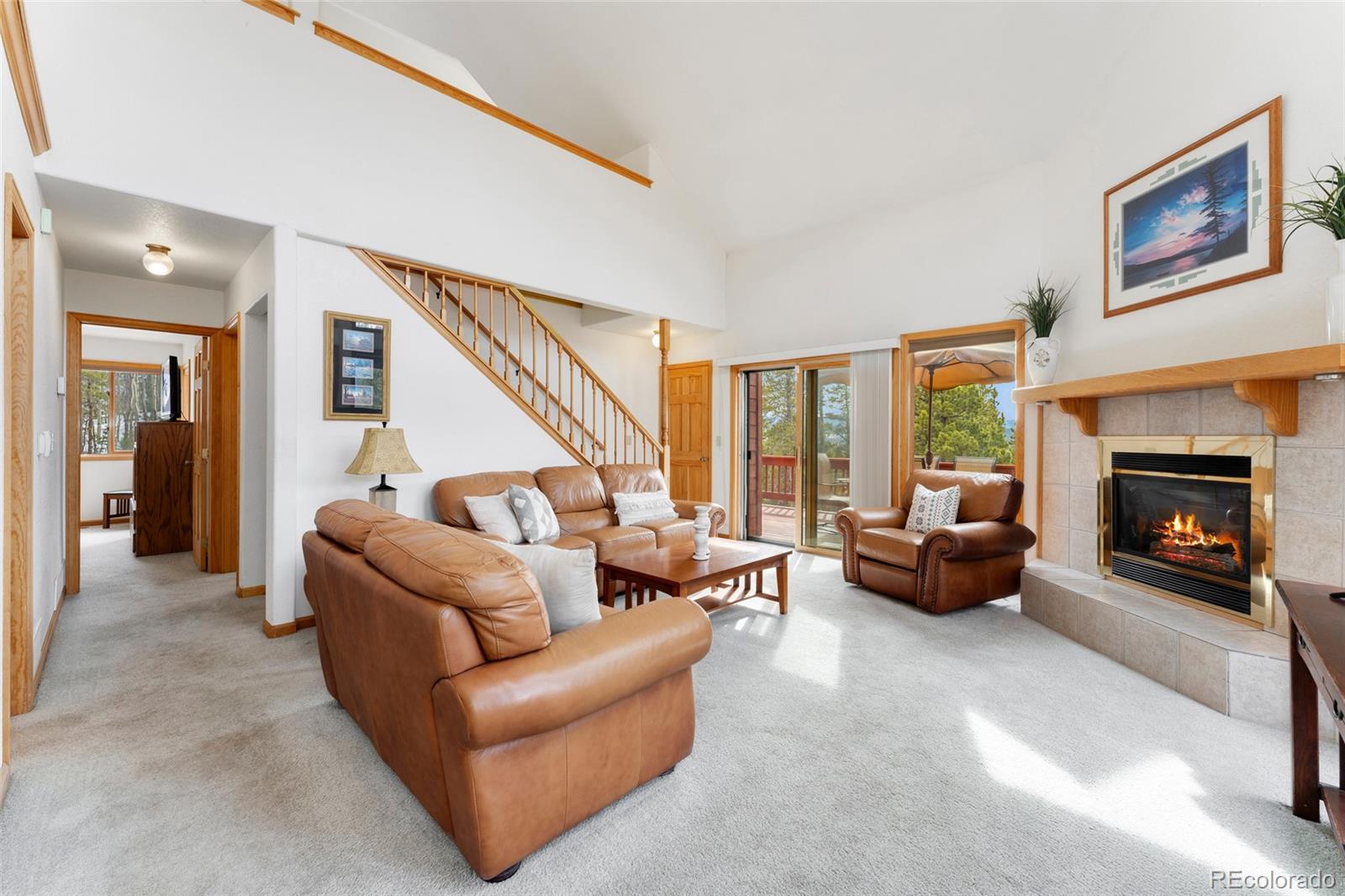 660 Coyote Circle Black Hawk, CO 80422 - Photo 7 of 46 a living room with furniture and a fireplace