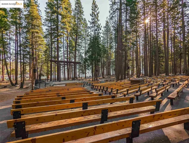 a view of outdoor space with seating
