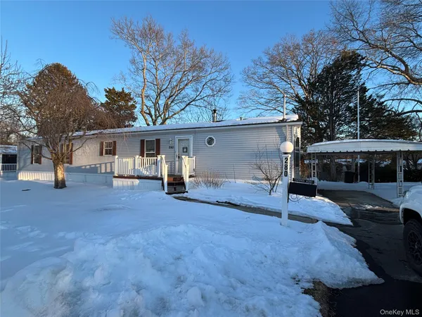 a view of a house with backyard and a tree