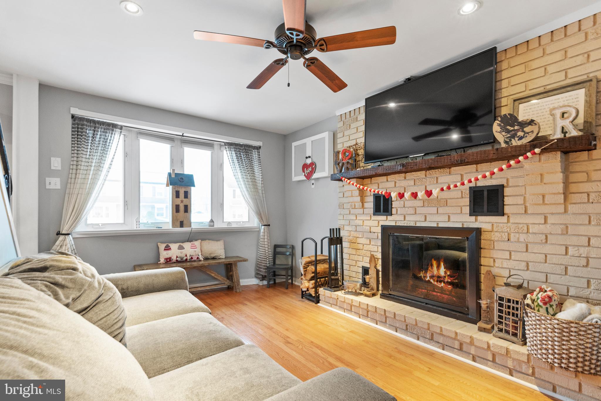 2229 Clayton Road Morton, PA 19070 - Photo 8 of 30 Family Room w/beautiful wood fireplace