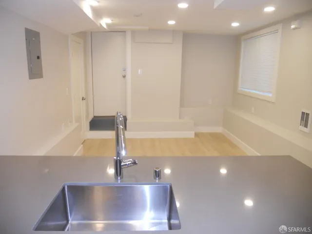 a view of a bathroom with a sink