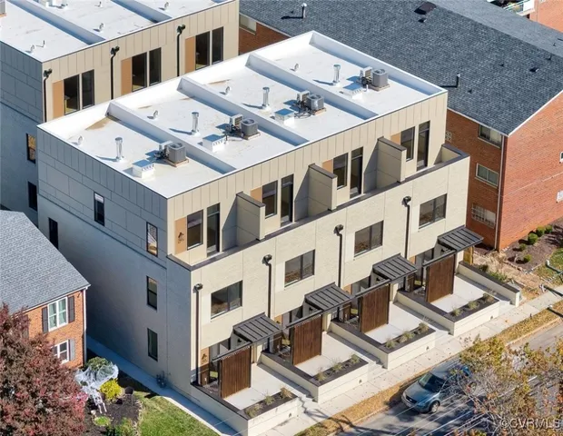 a view of a building with many windows