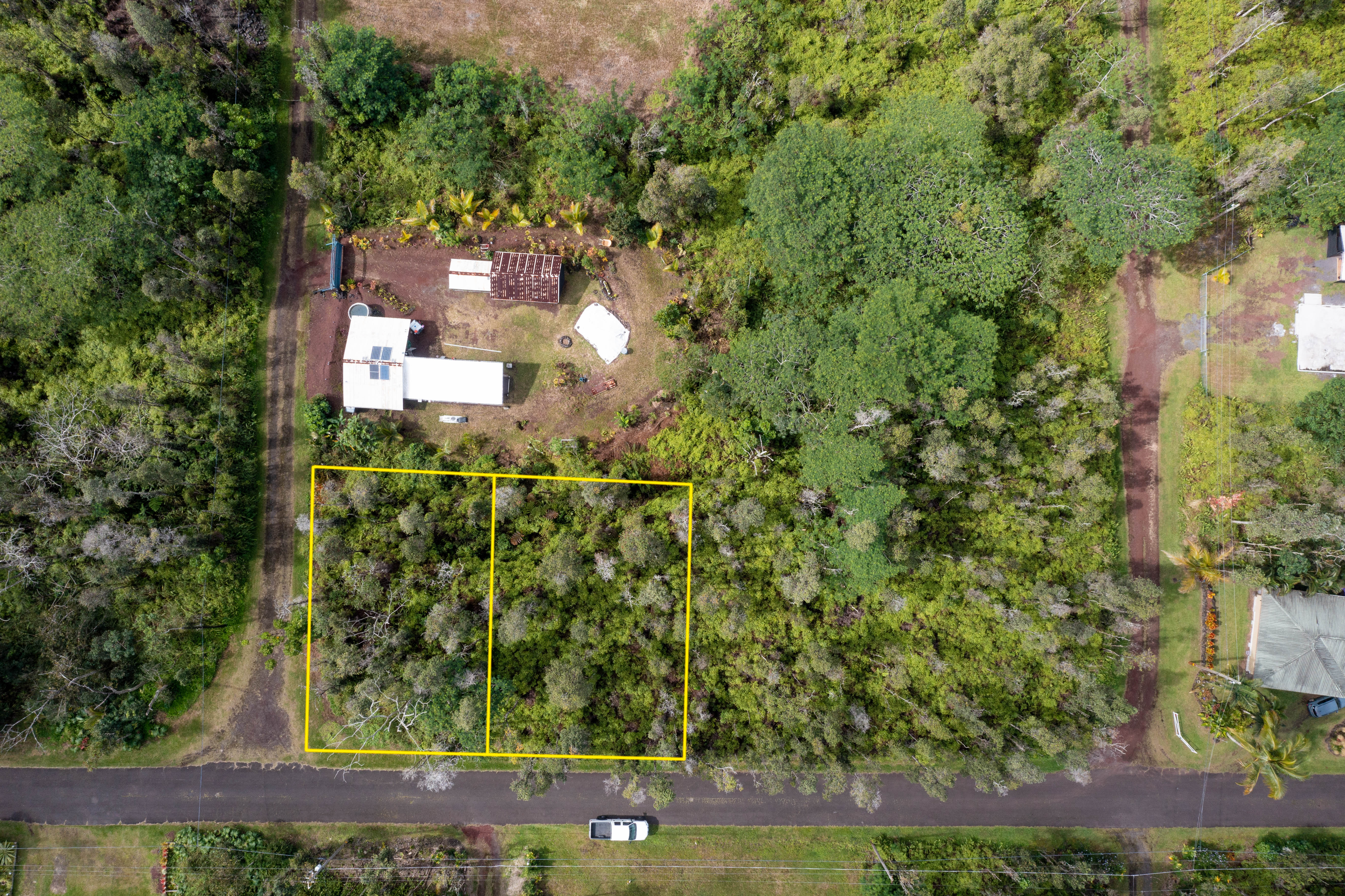 44 Seaview Road Pahoa, HI 96778 - Photo 2 of 22 an aerial view of residential house with outdoor space