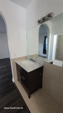 a room with a table and chairs