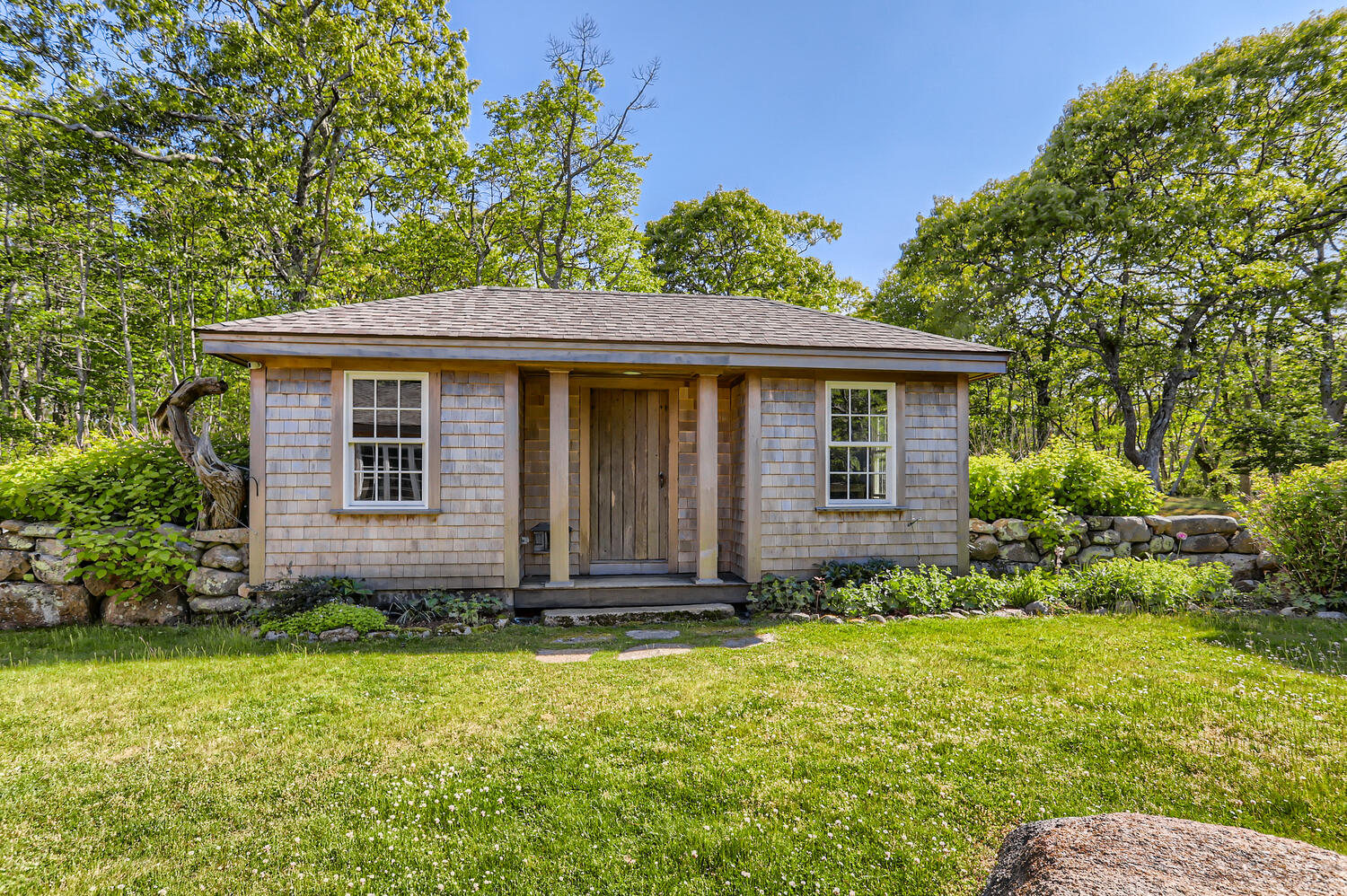 300 N Road Chilmark, MA 02535 - Photo 22 of 69 a view of a house with a yard