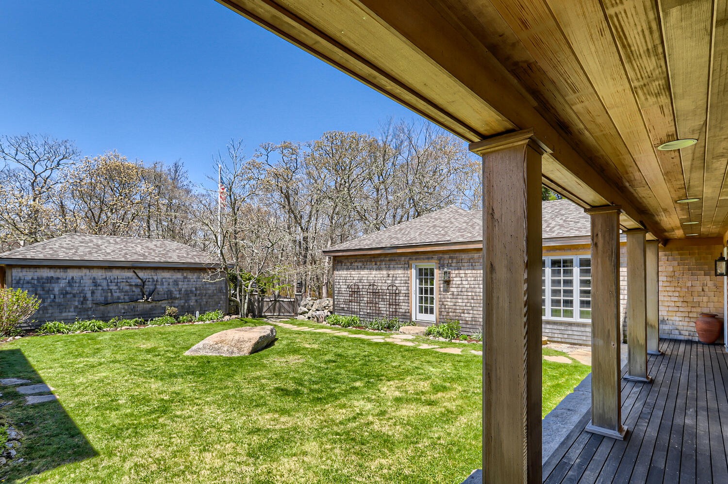 300 N Road Chilmark, MA 02535 - Photo 26 of 69 a view of a back yard of the house