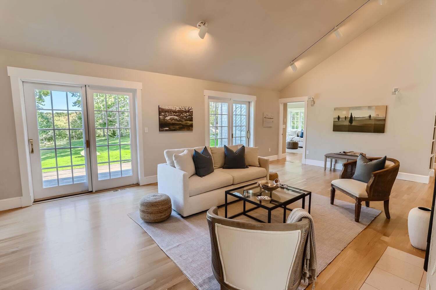 300 N Road Chilmark, MA 02535 - Photo 30 of 69 a living room with furniture and a large window