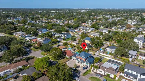 an aerial view of multiple house