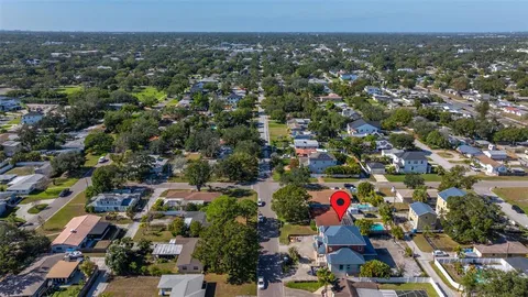 an aerial view of a city