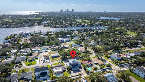 an aerial view of city