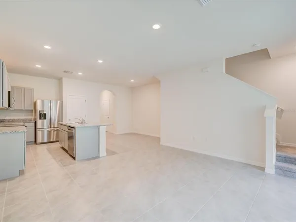 a view of workspace with kitchen