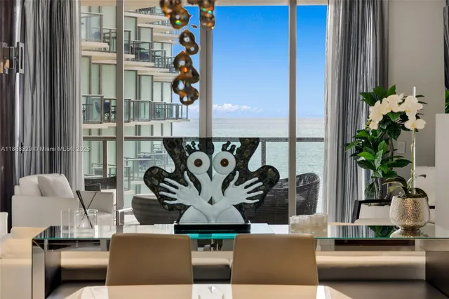 a view of a balcony with an outdoor space