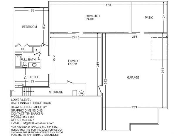 3548 Pinnacle Ridge Road Northeast Roanoke, VA 24012 - Photo 34 of 34 Lowel Level Floor Plan