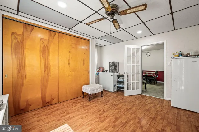 a room with furniture and a window