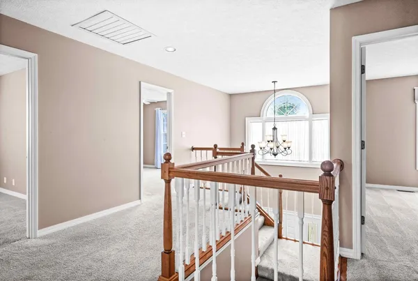 a view of a balcony and door