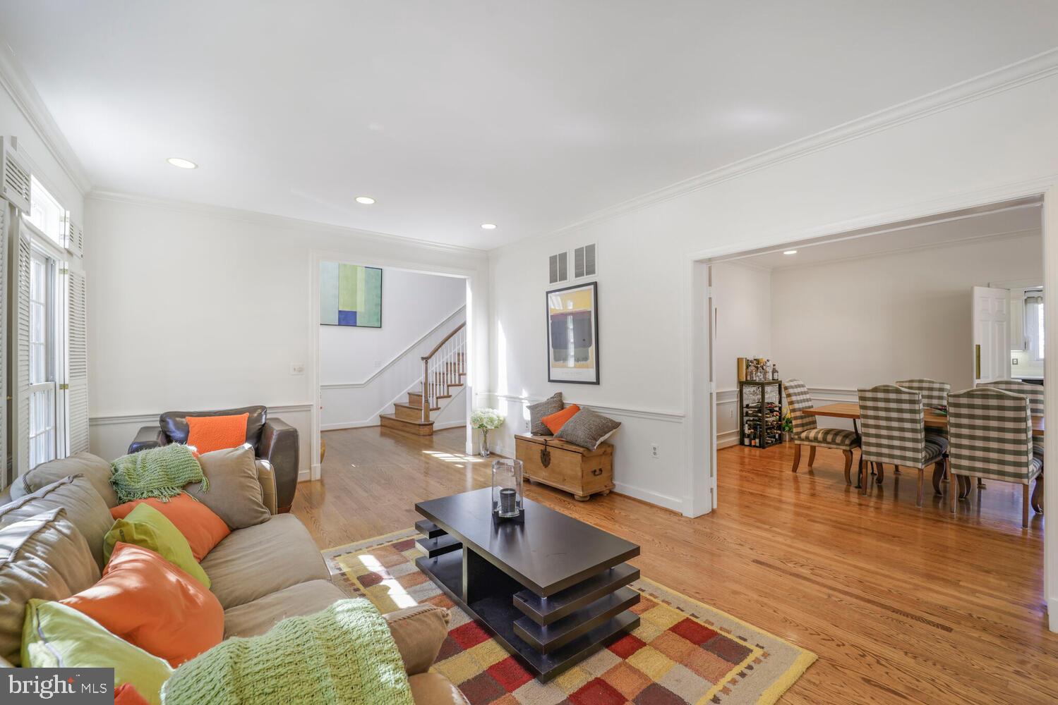 5119 Warren Place Northwest Washington, DC 20016 - Photo 5 of 37 a living room with furniture and wooden floor
