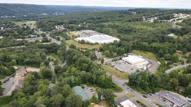 an aerial view of multiple house