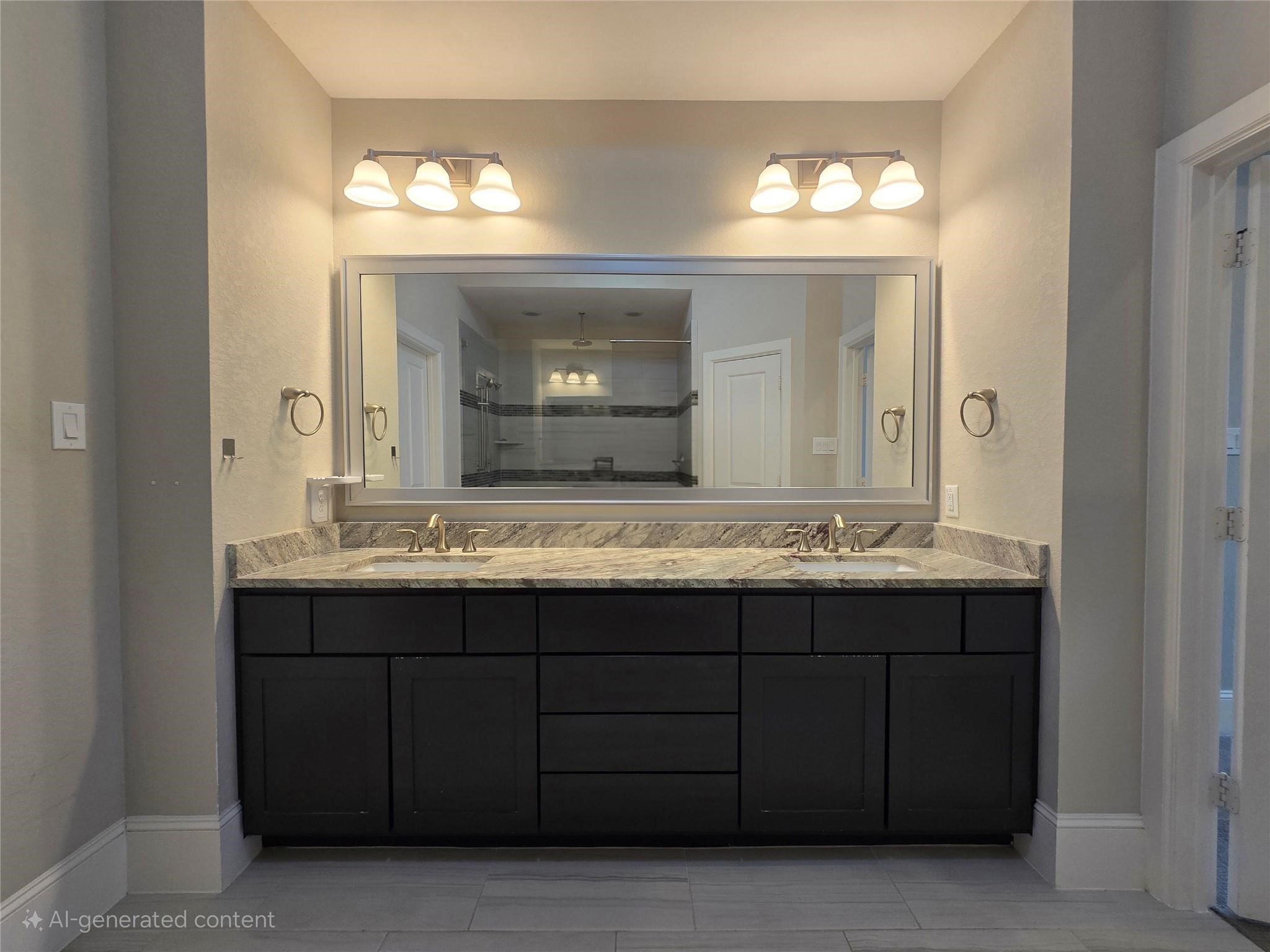 11918 Stirling Row Lane Houston, TX 77082 - Photo 14 of 21 a bathroom with a sink and a mirror