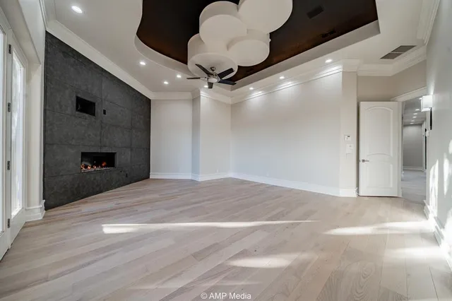 a bathroom with a bathtub and shower