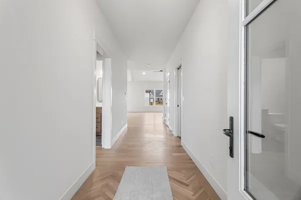 an empty room with a window