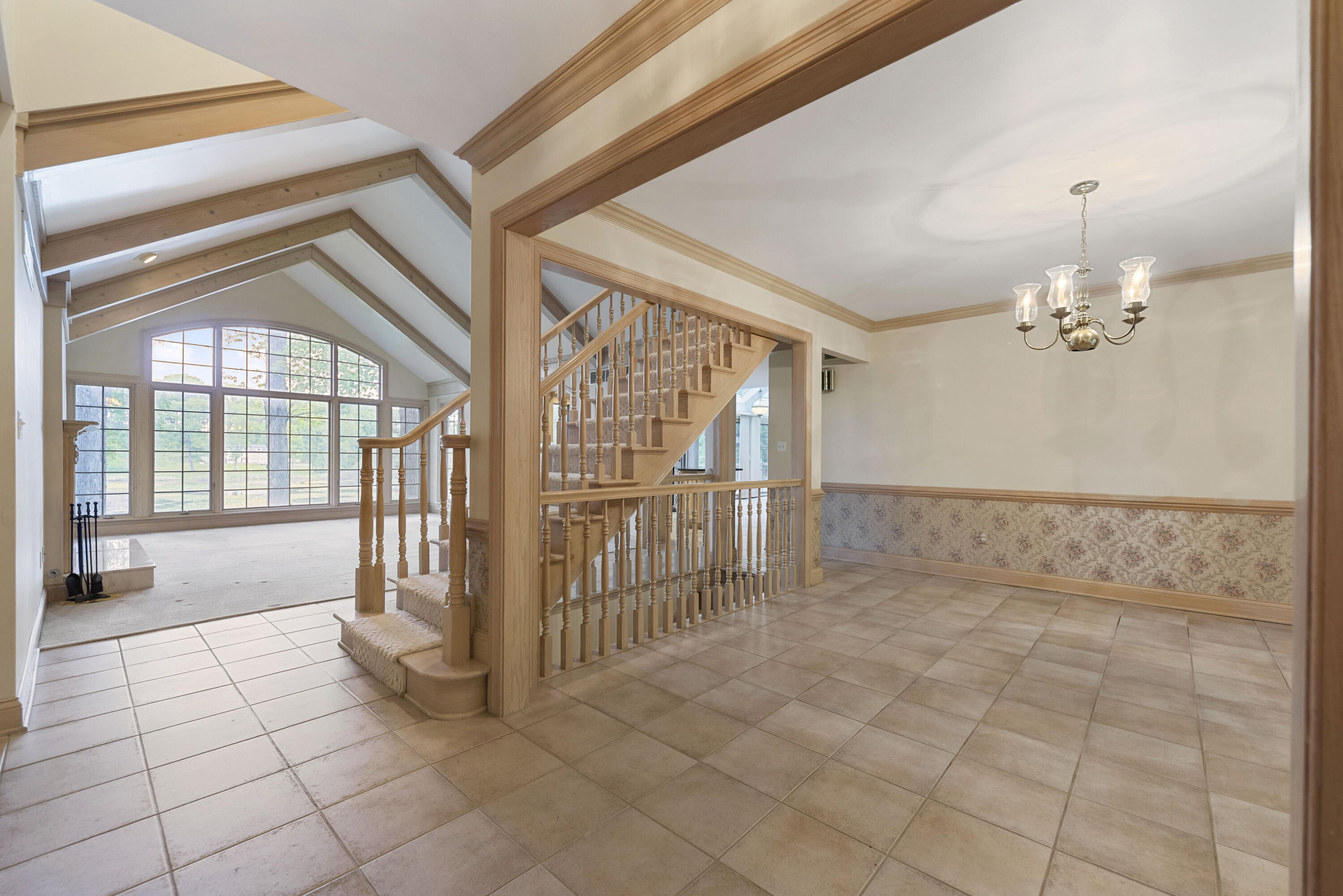 3611 West Waverly Road La Porte, IN 46350 - Photo 11 of 40 a view of an entryway with a chandelier