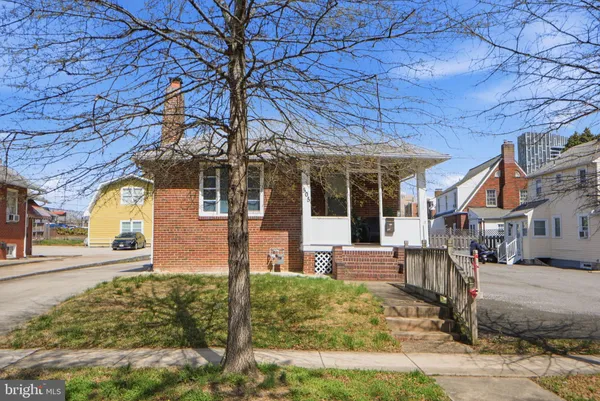 a view of a building with a tree