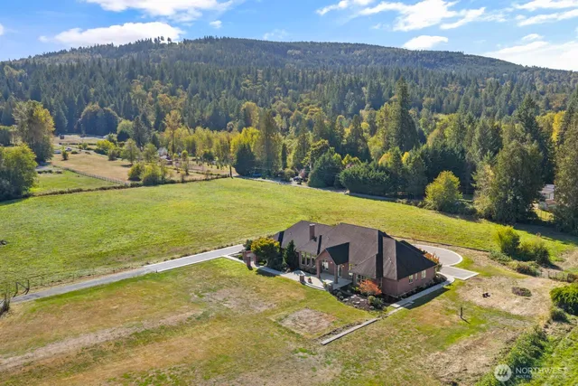 a view of a swimming pool with an ocean view