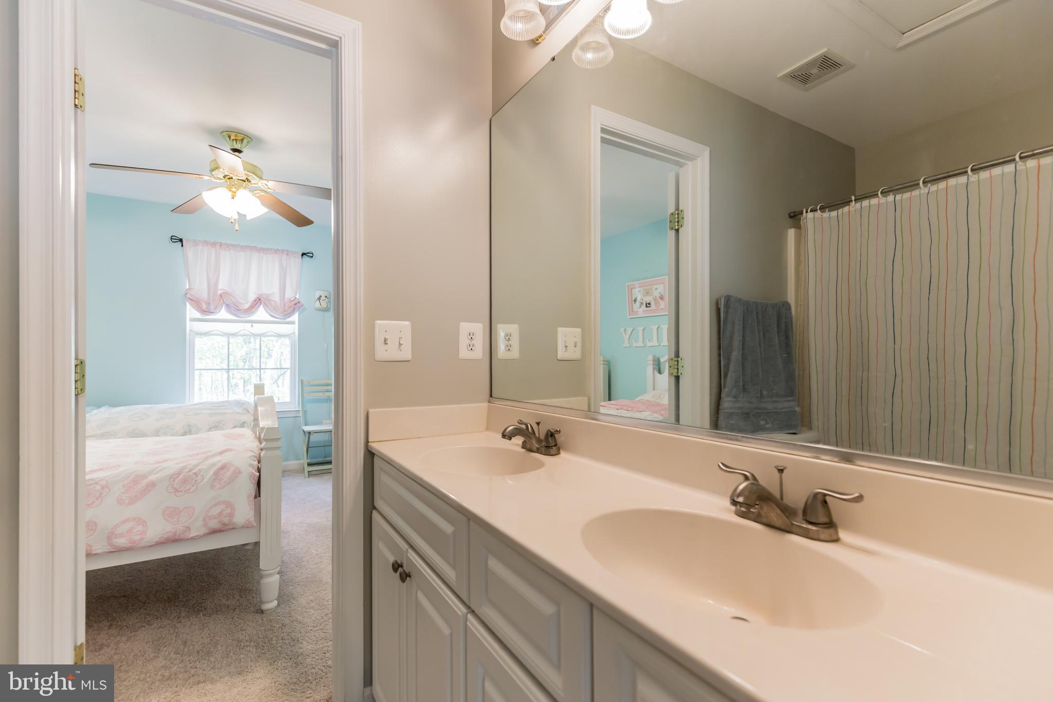 3195 Hickory Ridge Road Dunkirk, MD 20754 - Photo 19 of 41 a bathroom with a double vanity sink and a mirror
