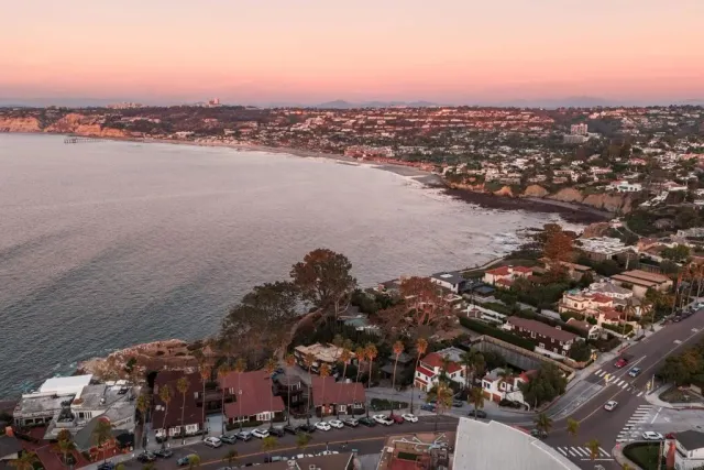 a view of city and ocean