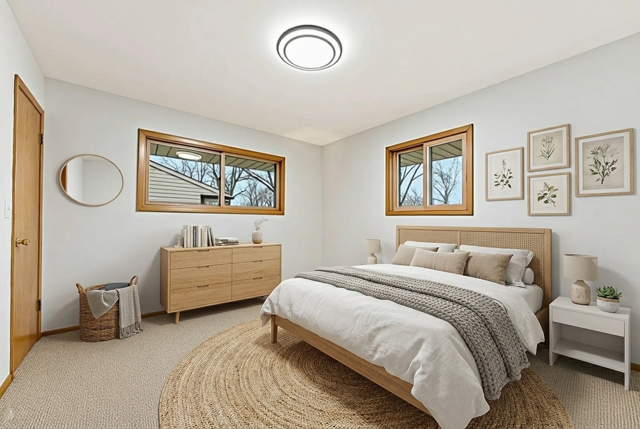 110 Westmere Road Des Plaines, IL 60016 - Photo 5 of 15 a bedroom with a bed and a painting on the wall