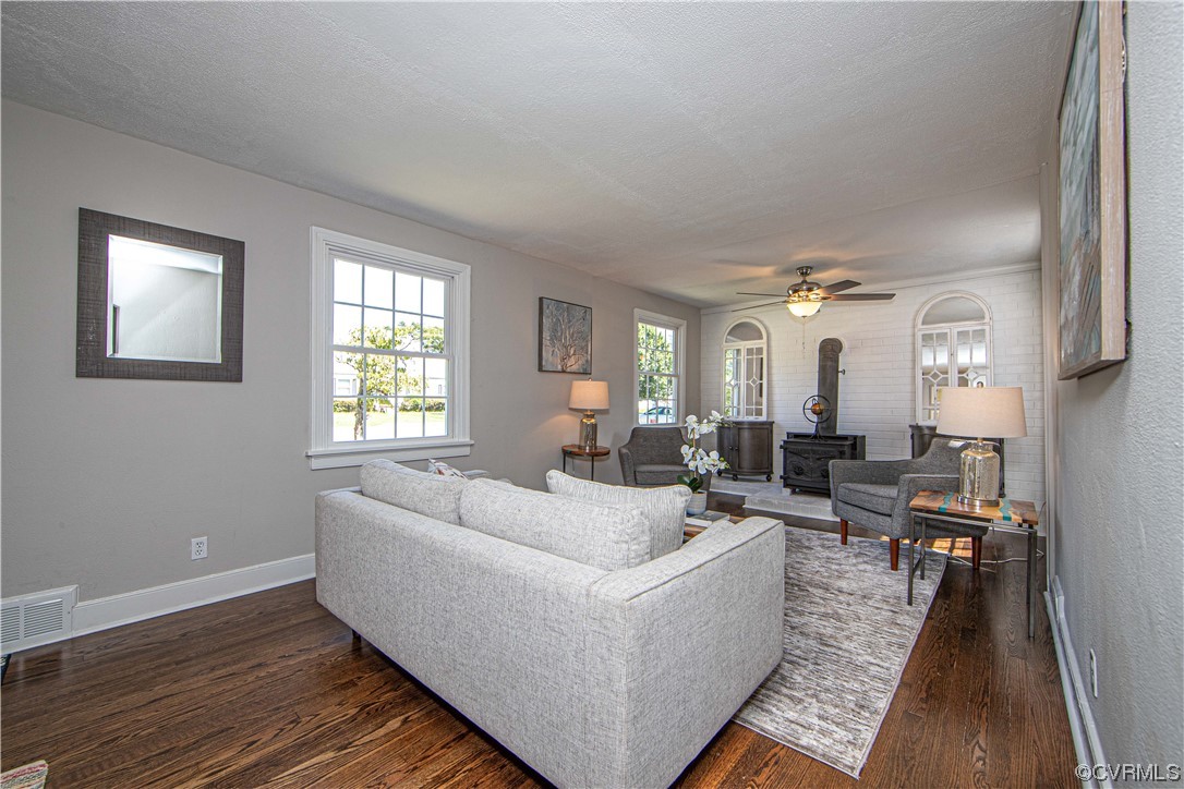3009 Pinehurst Road Henrico, VA 23228 - Photo 10 of 34 Living room view to the wood-burning stove