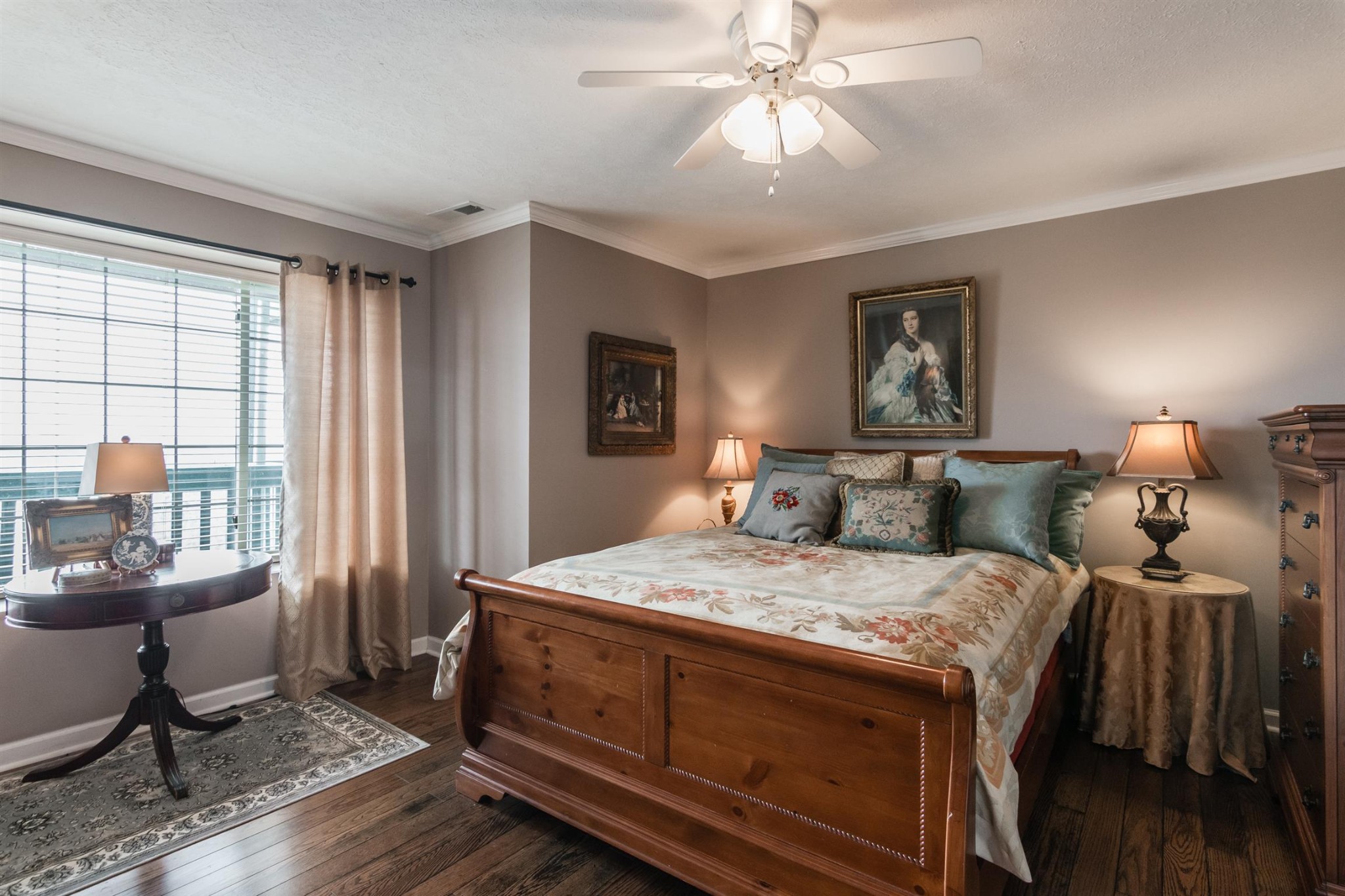 185 Dillon Road Baxter, TN 38544 - Photo 6 of 25 a bedroom with a bed and a chandelier