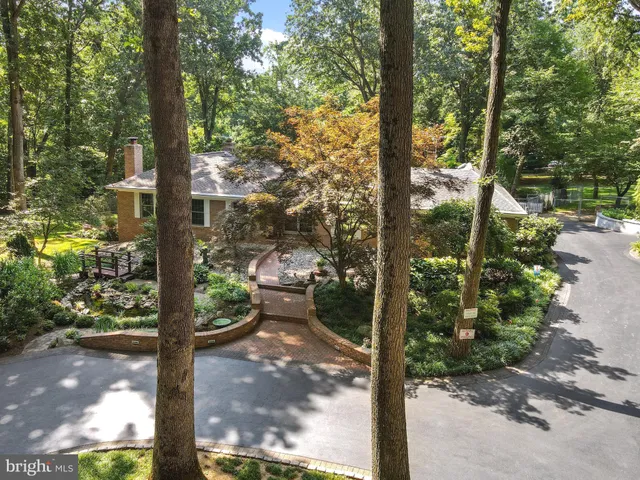 a view of a yard with street sign